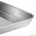 Umite Chef Stainless Steel Baking Pan Cookie Sheet Set for Toaster Oven Tray Pans Superior Mirror Finish Easy Clean Dishwasher Safe Rectangle 9 x 7 x 1 inch - B07D2ZYZWK